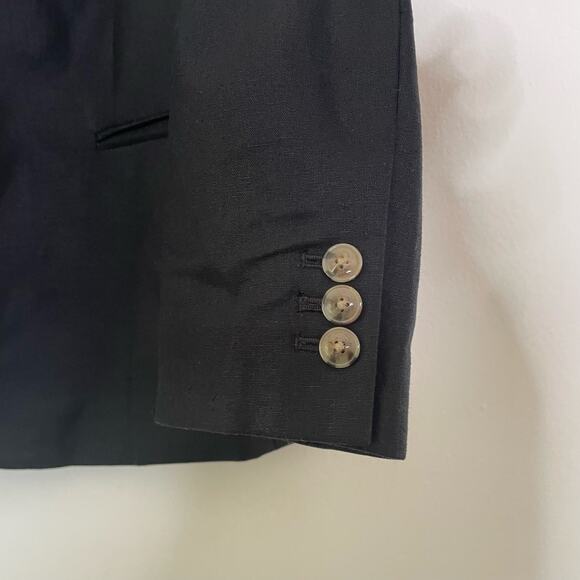 NWT J. Crew Factory Linen-blend Holland Blazer Black Size 18 AL222 Career Work - Picture 6 of 12